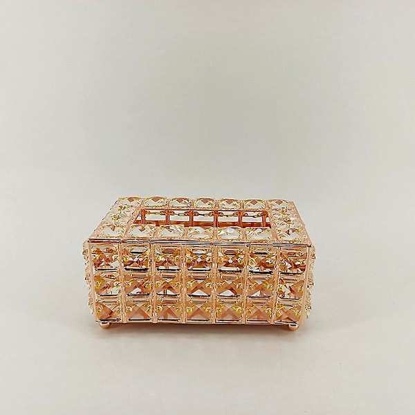 Rektangulär Dekorativ Tissue Box Hållare i Kristall