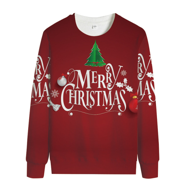 Christmas Tree 3D Digital Print Långärmad hoodie för män och W L