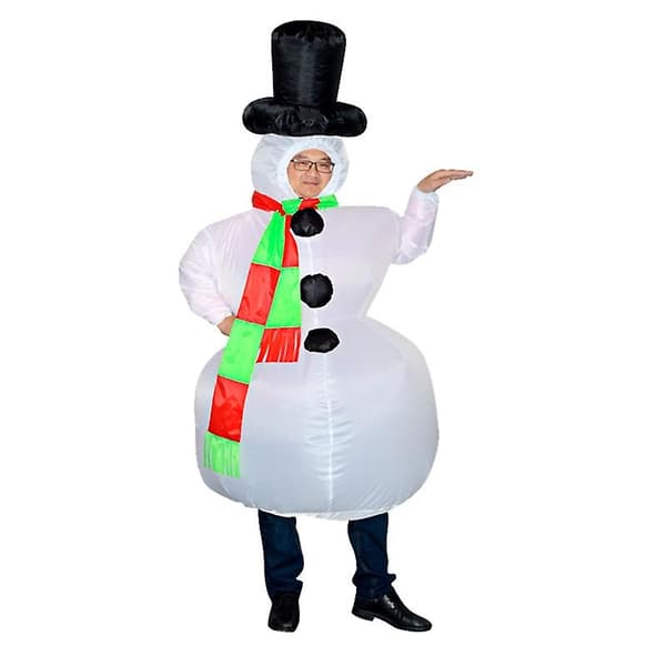 Halloweenfest Jul Uppblåsbar Snögubbe Set