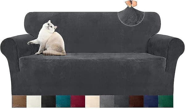 Sammetsöverdrag för Soffa 1 Del Jacquard Stretch Sofföverdrag Möbelskydd