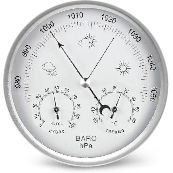 Väderstation analog barometer med termometer hygrometer