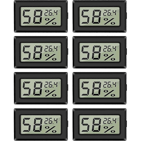 Mini Hygrometer Termometrar Digital Inomhus Fuktighetsmätare med Temperatursensor för Växthus Bilar, Hemmakontor, Celsius (C)