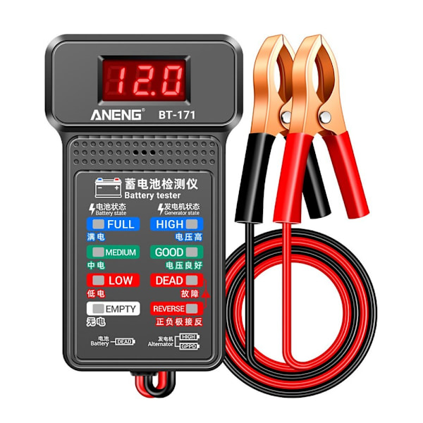 ANENG BT-171 Batteritestare 12V LCD Digital Automatisk Batterianalysator Laddnings- Startsystem Testare Bilbatteri Kontroll Diagnostikverktyg