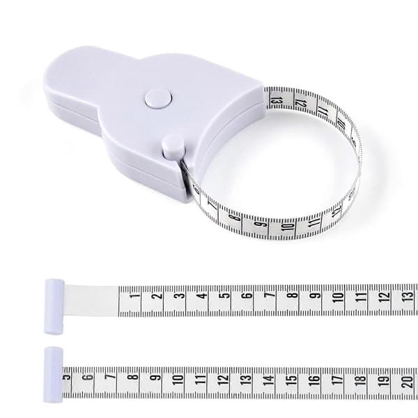 Måttband, för kropp, 150 cm, vit