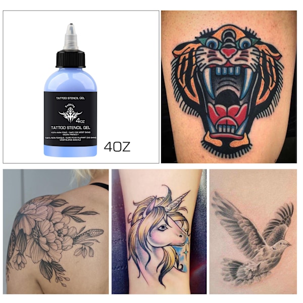 Tuffking Tatuering Transfer Gel Tatueringar Transfer Salva, Långvarig Solid Färg Tatueringar