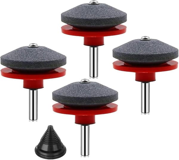 4-pack slipare med 1 bladbalanserare universal för gräsklipparblad