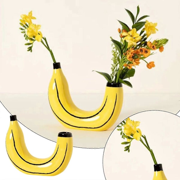 Enkel Bananvas Blomsterarrangemang Vardagsrumsdekoration Ornament Harts Hantverk Heminredning