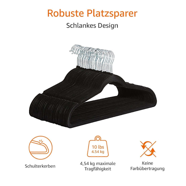 Basishängare för kostymer/kläder, Svart
