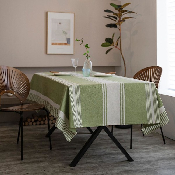Bordsduk, Sydd Bordsduk Tvättbar Randig Bordsduksblandning Rektangulär Dammtät Bordsöverdrag För Kök Matsal Vår, Sommar, Höst, Vinter