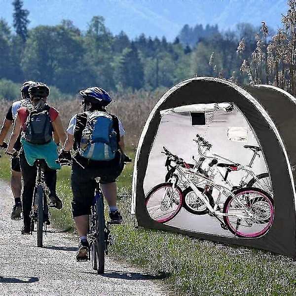 210d förtjockat cykeltält, portabelt vattentätt cykelöverdrag (färg: svart)