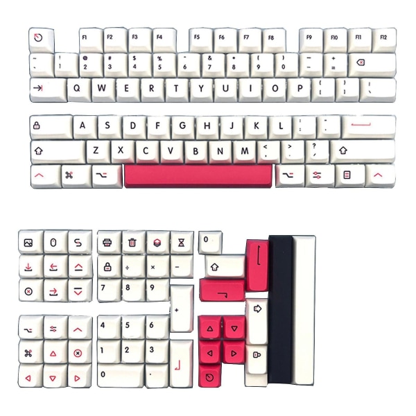 126 nycklar Pbt Dye Sublimation Keycaps for Mechanical Gaming K Pink English
