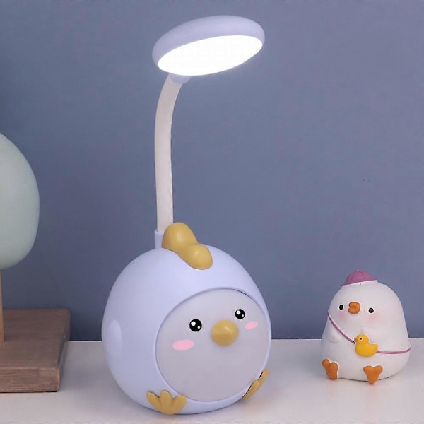 Tecknad Mini LED Liten Skrivbordslampa Skrivbordslampa Studenthem Ögonskydd Lärande Nattlampa Takprojektorlampor Sensorisk Lampa, Hem Sovrum S