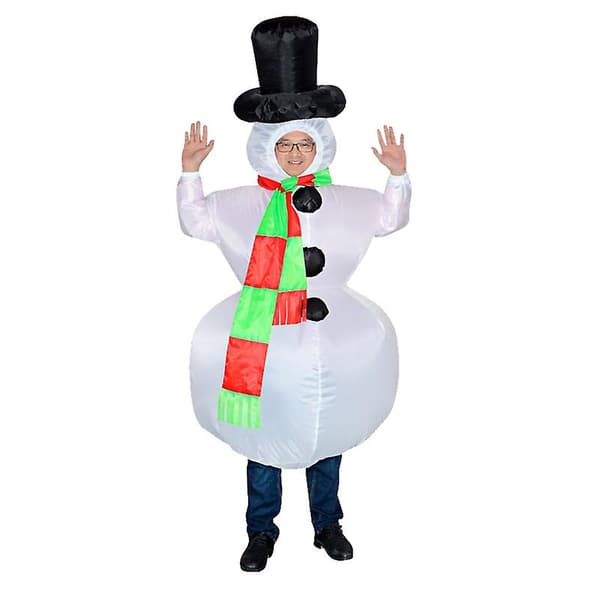 Halloweenfest Jul Uppblåsbar Snögubbe Set