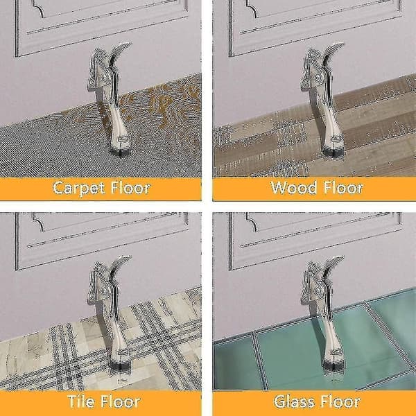 Dörrstopp, 2-pack One-Touch Höjdjusterbart Nedtryckbart Dörrstopp