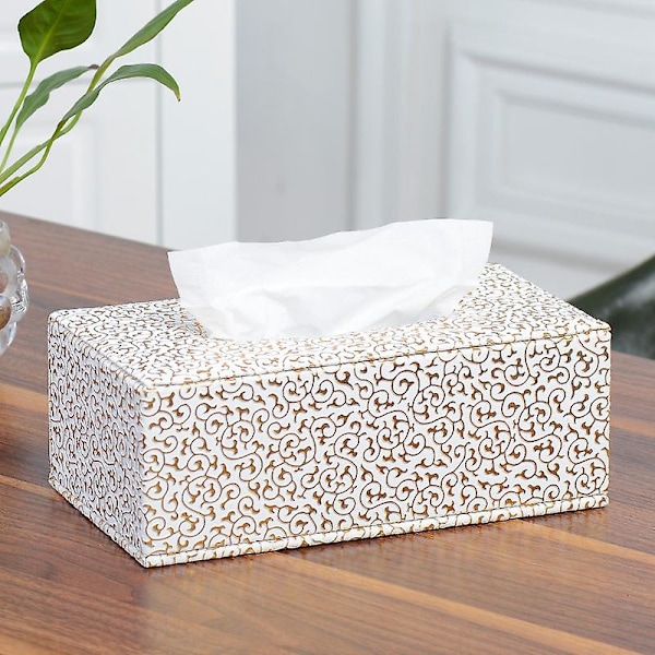 Rektangulär Tissue Box Hållare i Läder