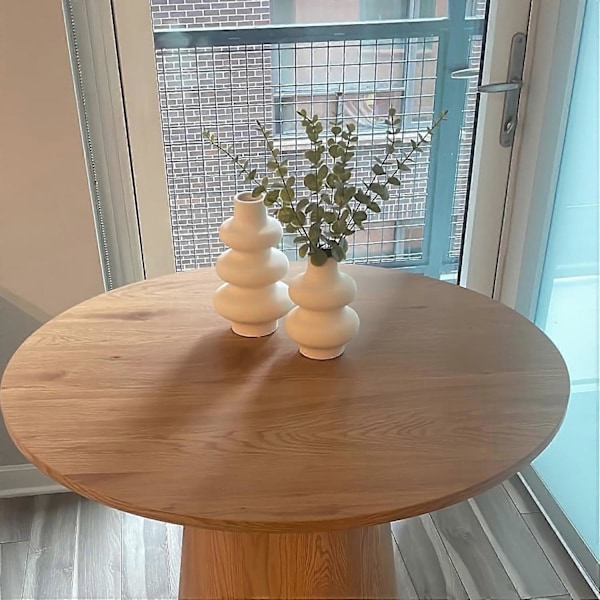 2-pack Keramiska Vaser, Modern Heminredning, Off-White Rund Vas, Modern Vas för Torkade Blommor