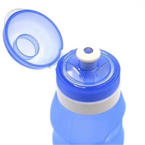 600ml Hopfällbar Vikbar Dricksvattenflaska Vattenkokare Kopp Silikon Rese Utomhus Sport Cykel