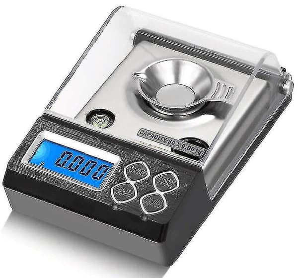 Hög Precision 50g/0.001g Laboratorievåg Digital Milligram Gram Smycken Diamant Guld Våg