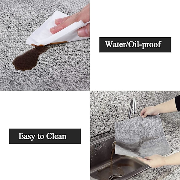 Värmebeständiga Placemats i Konstläder för Matbord Set om 6, Vattentäta Torkbara Tvättbara PU Tab