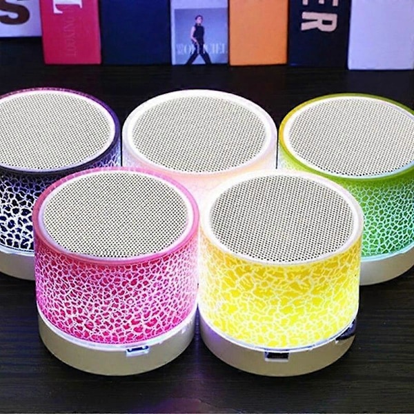 Bluetooth Mini Högtalare Trådlös Högtalare Färg LED TF-kort USB Subwoofer