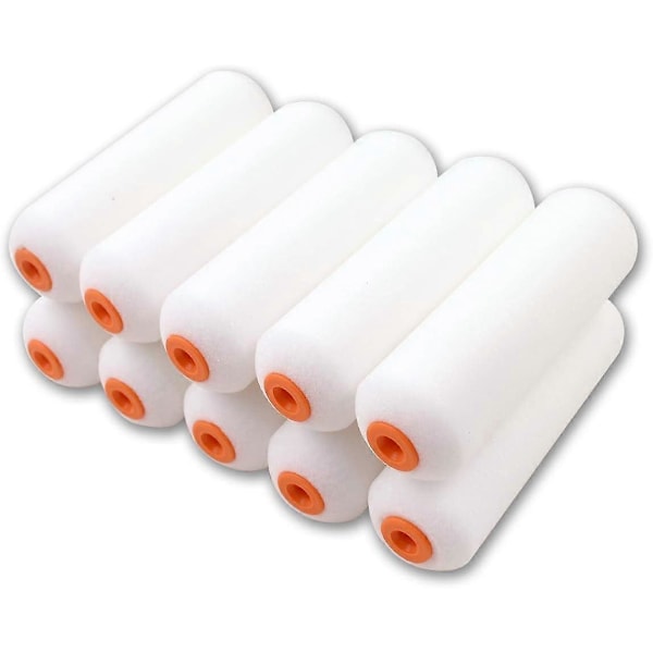 10-pack Minirollers med Högdensitetsskum för 110mm Roller Idealisk för högblanka lacker på släta ytor 11cm