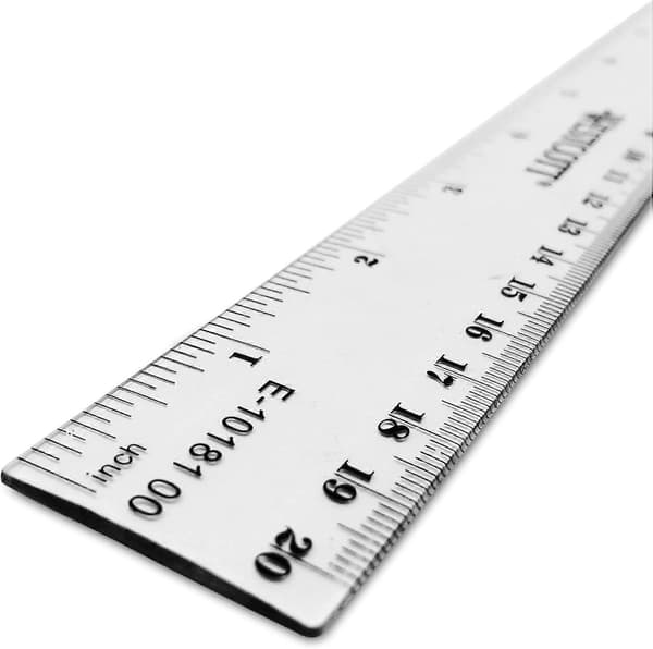 Westcott 8-tums 200 mm Plastlinjal - Transparent