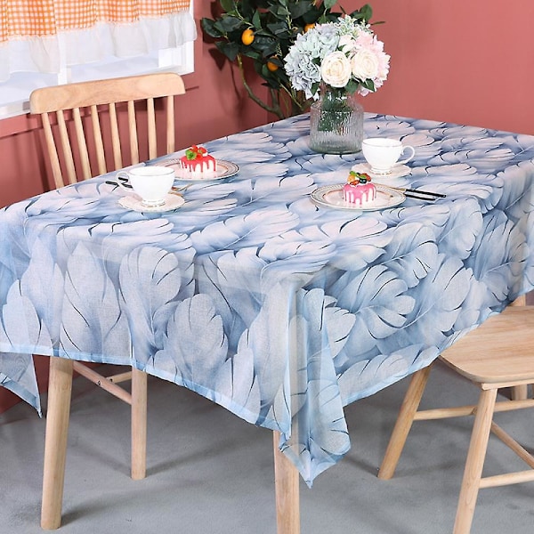 Bordsduk, rektangulär bordsduk, tvättbar vattenavvisande polyester bordsduk dekorativt bordsöverdrag för bankettfest kök matsal (55 tum)
