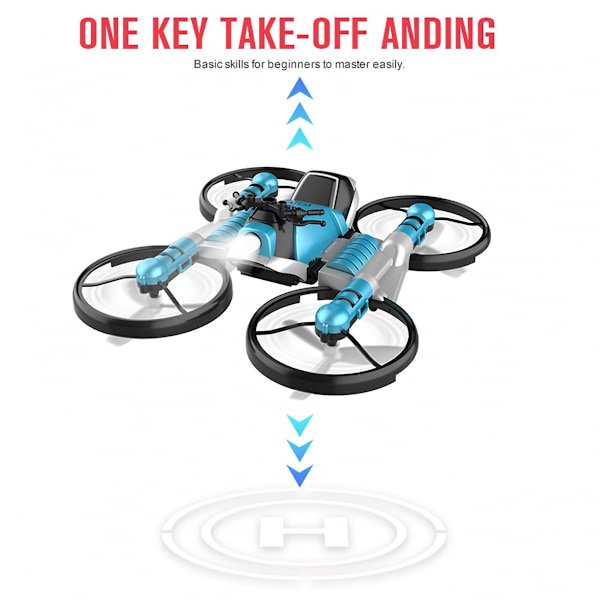 Mini Drönare 2 I 1 Motorcykel Flygplan Deformation Rc Drönare