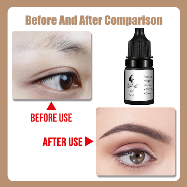 Ögonbrynsfärg Material 5ml Nybörjarövning Tatuering Färg Mjölk Lätt Färg Dimma Ögonbryn, Läpp Eyeliner Färg