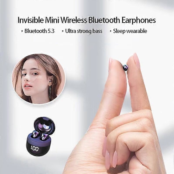 Basshörlurar TWSwireless bluetooth-hörlurar Smart touch-headset med mikrofon