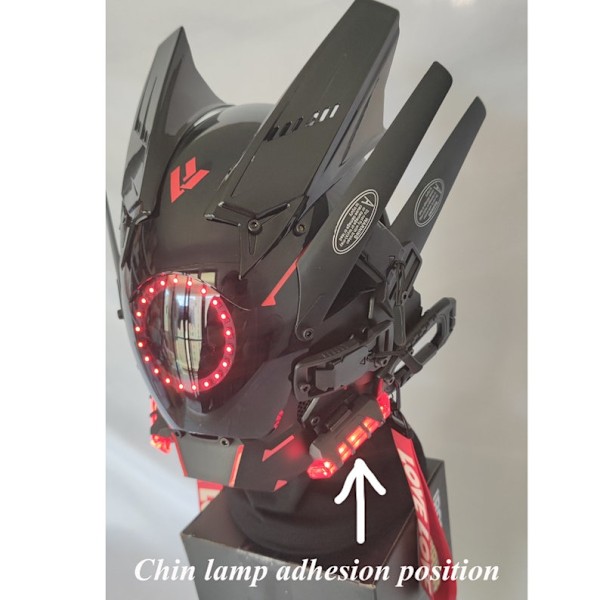 Cyberpunk Mask - Cyber Mask - Samuraihjälm - Taktisk Hjälm Cosplay - Motorcykelmask
