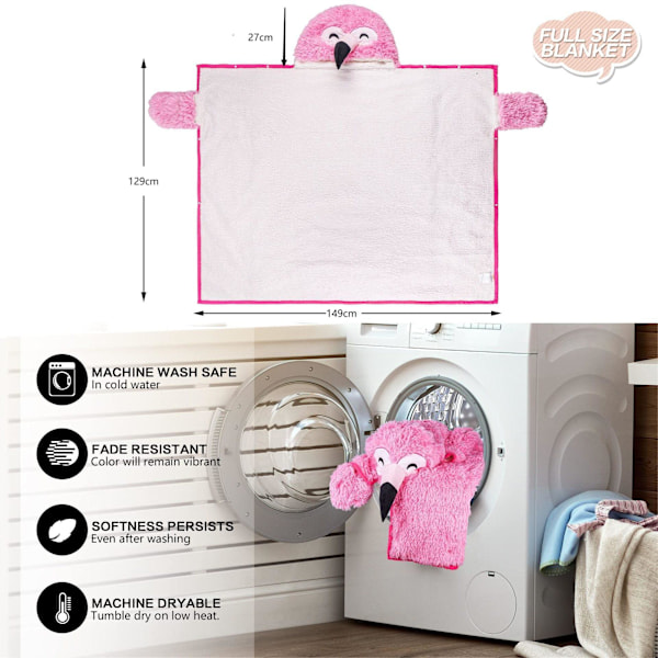Hoodie Filt Tematisk - Flamingo