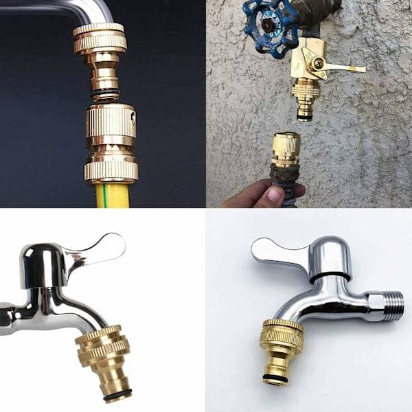 2-pack Koppling för Trädgårdsslang i Ren Koppar, Koppling för Trädgårdsslang, Trädgårdsslang, Trädgård, A