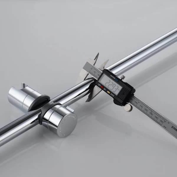 Handduschhållare för duschstång justerbar 18-25 mm ABS Silver,SE