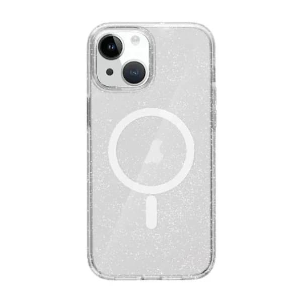 iPhone 15 -glitterkuori Magsafe - Läpinäkyvä, SE