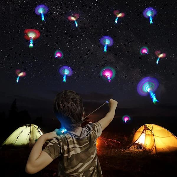 50 st LED Pilhelikopter Flygleksak Party Rolig Present Elastisk, A