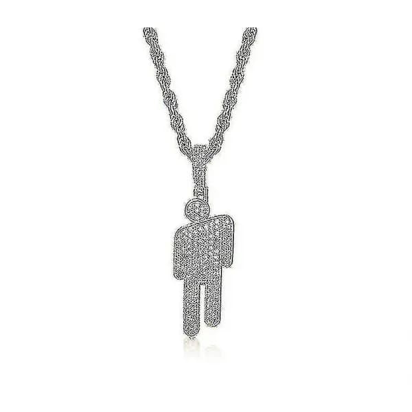 Billie Eilish Halsband för kvinnor, silverhänge, berlocker,SE