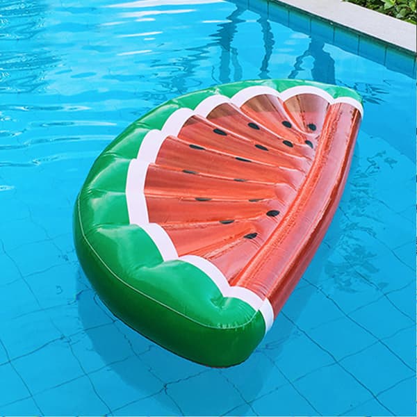 Uppblåsbar vattenmelon solstol för poolparty, gratis pump ingår