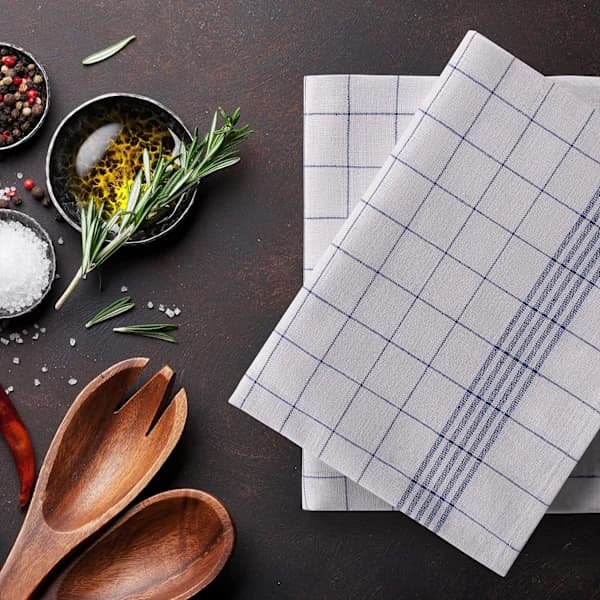 Kökshanddukar (5-pack) - 50 x 70 cm - Diskhandduk med krok - Bomull -,A
