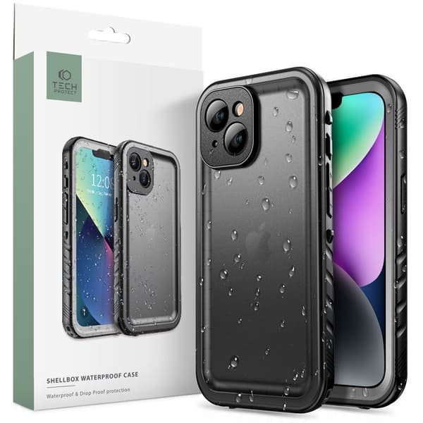Tech-Protect iPhone 14 Skal 360 IP68 Shellbox Svart na