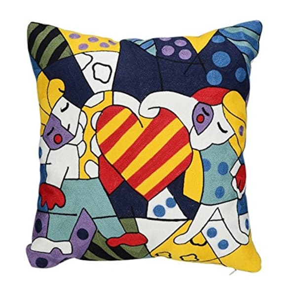 4-pack Picasso blå kuddöverdrag Picasso bomull linne kuddöverdrag, A