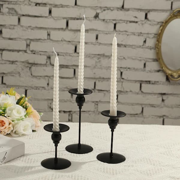 Ljusstake för bordsdekoration, 3-pack, metallljusstake, A