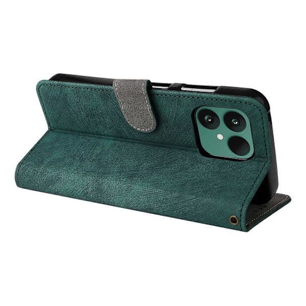 Wallet Case for Fairphone 6 with RFID Blocking PU Leather Phone Case with Stand and Strap Green,AB