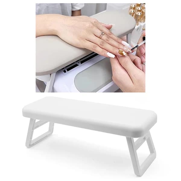 Foldable Nail Art Hand Holder Cushion Armrest Support H Pink,SE