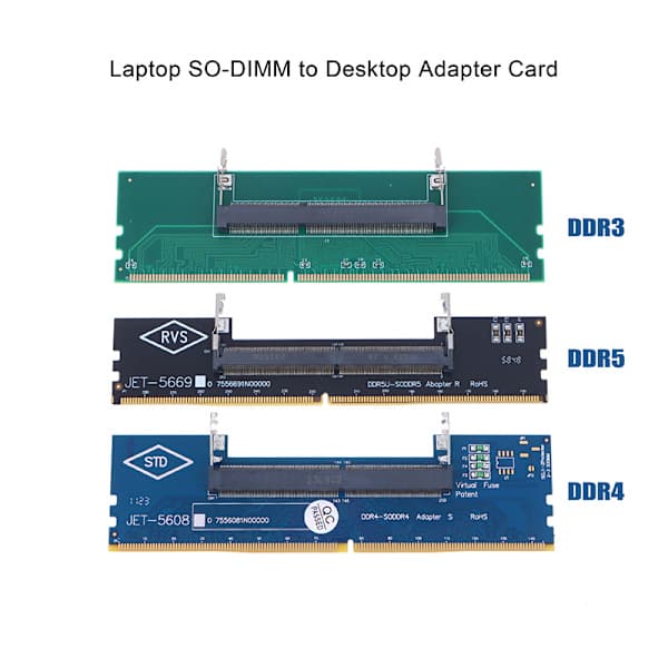 DDR3 DDR4 DDR5 bærbar SO-DIMM til stasjonær adapter DDR4,AB