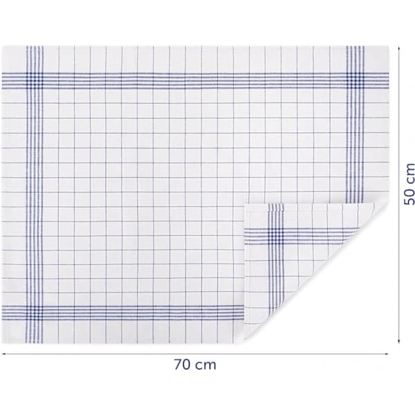 Kökshanddukar (5-pack) - 50 x 70 cm - Diskhandduk med krok - Bomull -,A