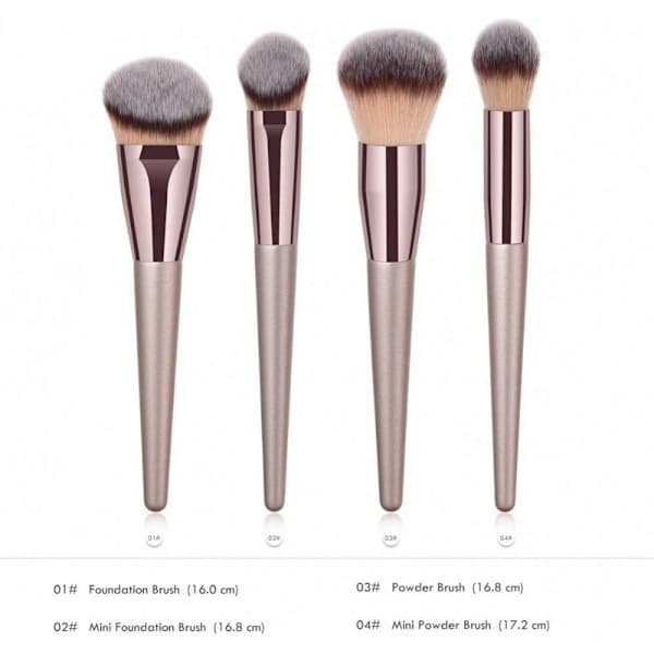 Sminkborste Set Foundation Rouge Blender Contour Borste Ansikte, A
