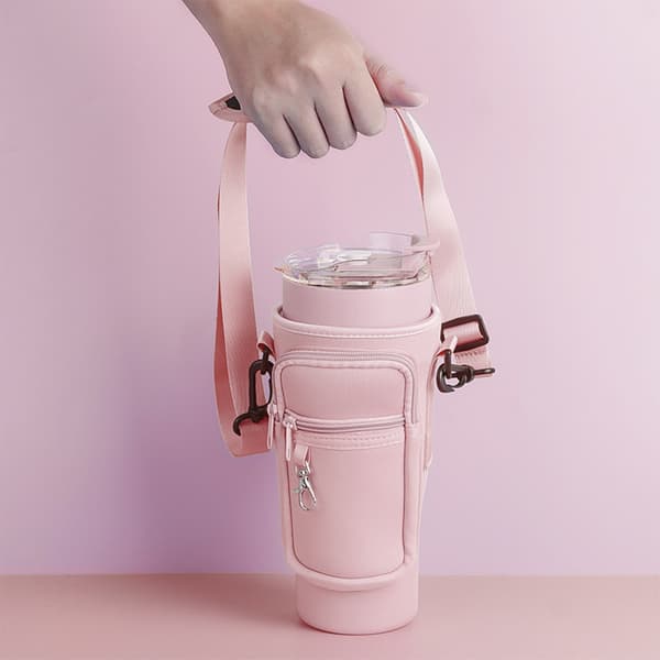 Bärväska med mobilficka för Stanley 40oz, rosa