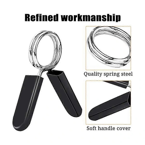 10-pack Dumbbell Clips Compatible with Standard Dumbbells, Spring Lock Collars Compatible with Training, Strength Training, AB
