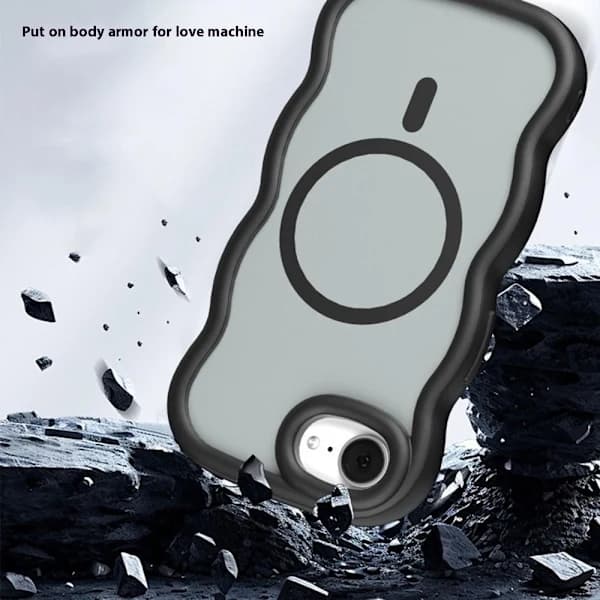 iPhone 16e Cover MagSafe Bølget Mat Grå,SE